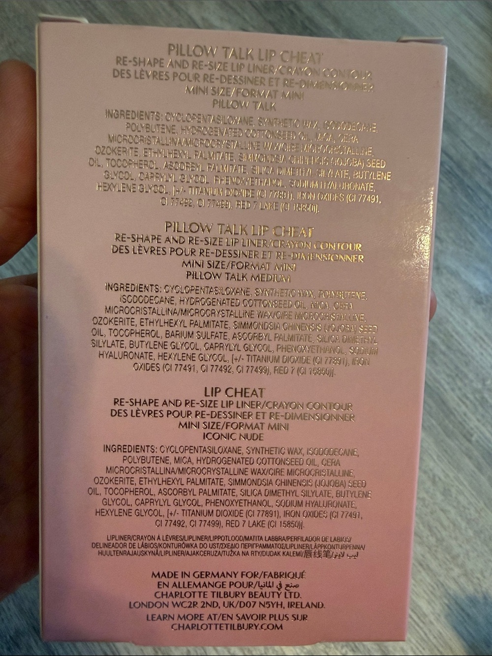 Charlotte Tilbury Mini Lip Cheat Trio — Pink, Mauve, Brown Shades - Picture 4 of 5